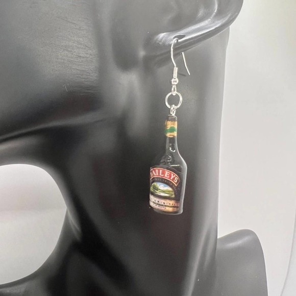 Bailey’s Liqueur Earrings - New Years Eve Party Earrings - Alcohol Earrings - Picture 7 of 7